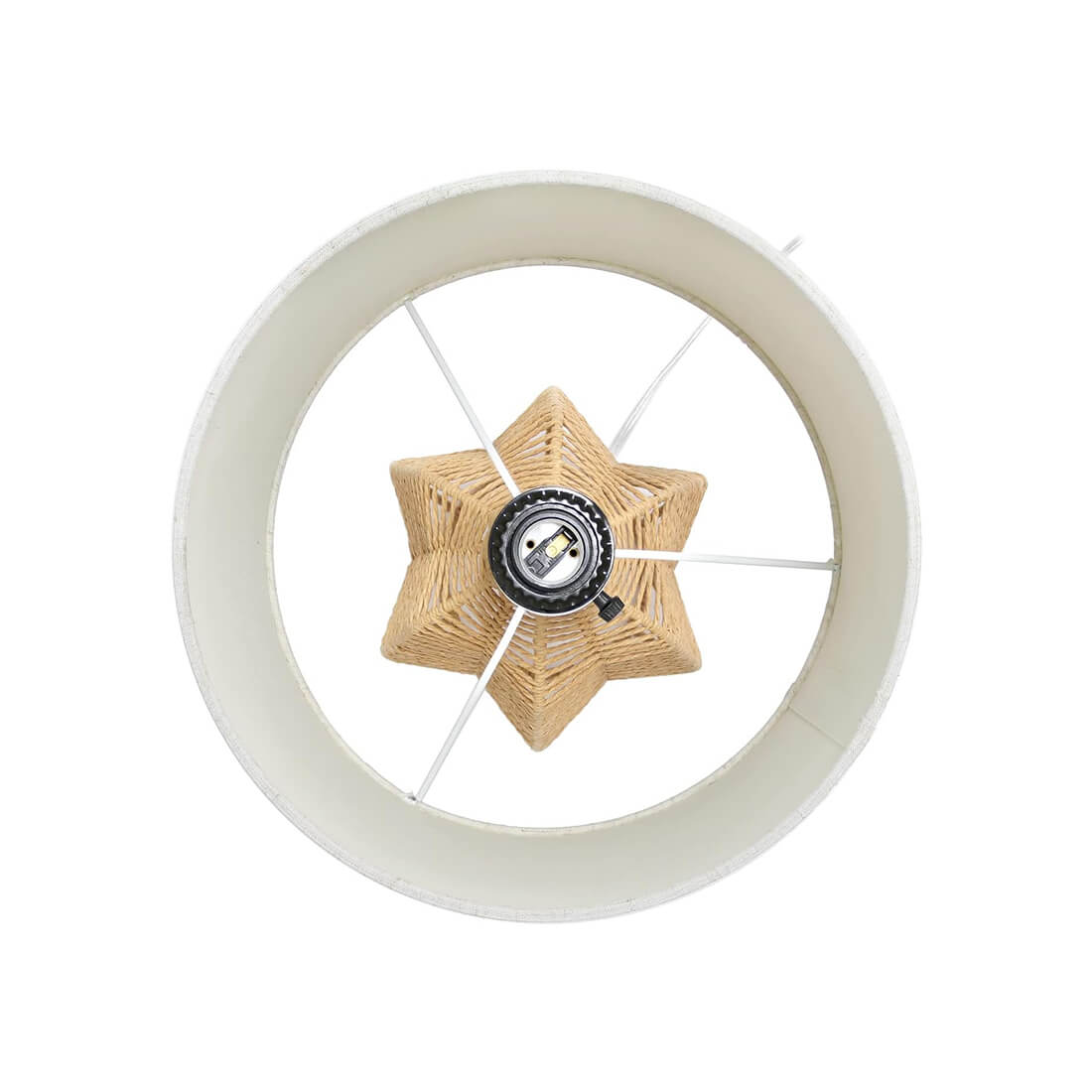 لامپ میلو با بدنه فلزی مشکی و برنجی، قطر ۱۸ سانتیمتر و ارتفاع ۳۰ سانتیمتر - Image 3